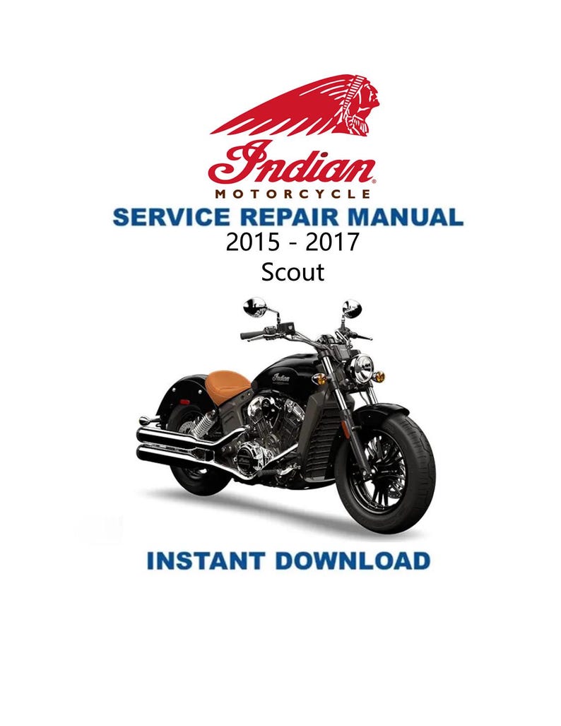 Indian Scout Service Manual PDF service repair manual cover