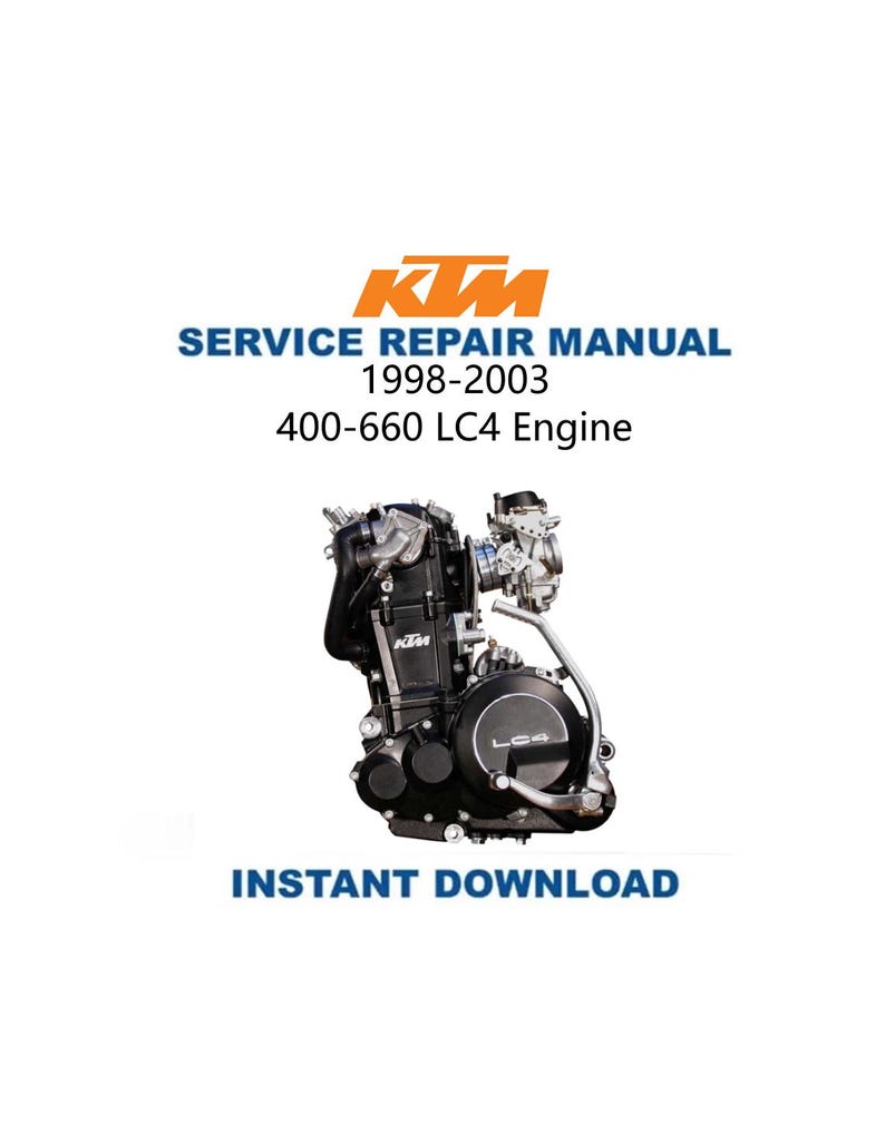 KTM 400 520 620 640 660 LC4 Engine Service Manual PDF service repair manual cover