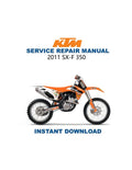 KTM SXF 350 Service Manual PDF service repair manual cover