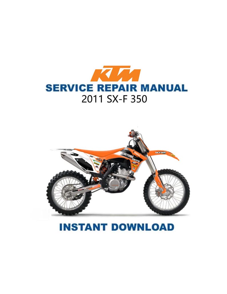 KTM SXF 350 Service Manual PDF service repair manual cover