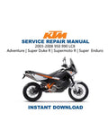KTM 950 990 LC8 Engine Service Manual PDF service repair manual cover