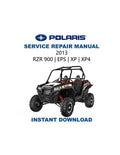 Polaris RZR 900 Service Manual PDF service repair manual cover