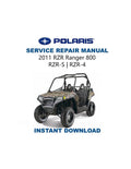 Polaris RZR 800 Service Manual PDF service repair manual cover