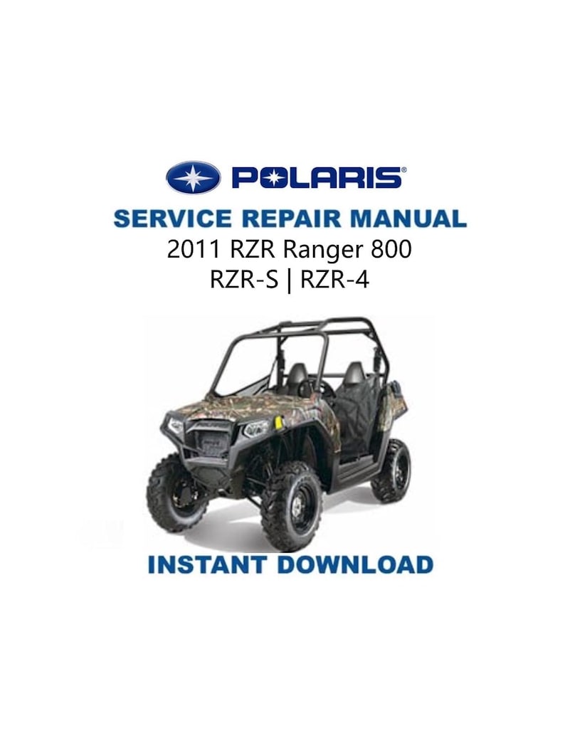 Polaris RZR 800 Service Manual PDF service repair manual cover