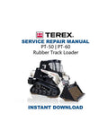 Terex PT 50 60 Rubber Track Loader Service Manual PDF service repair manual cover