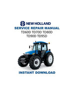 New Holland TD 60 70 80 90 95 Tractor Service Manual PDF service repair manual cover