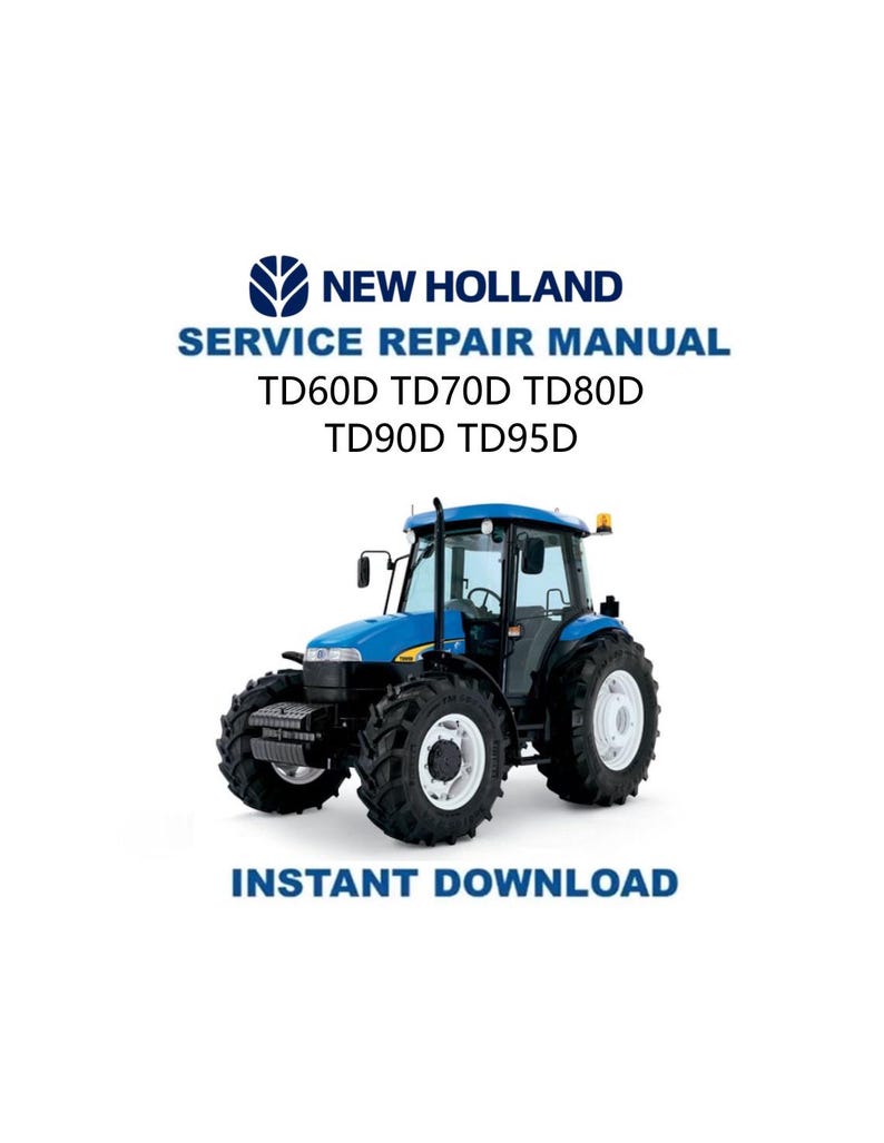 New Holland TD 60 70 80 90 95 Tractor Service Manual PDF service repair manual cover