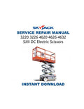 Skyjack 3220 3226 4620 4626 4632 SJIII DC Electric Scissors Service Manual PDF service repair manual cover
