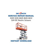 Skyjack 3220 3226 4620 4626 4632 SJIII DC Electric Scissors Service Manual PDF service repair manual cover
