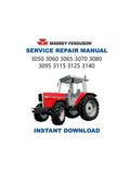 Massey Ferguson MF 3050 3060 3065 Tractor Service Manual PDF service repair manual cover