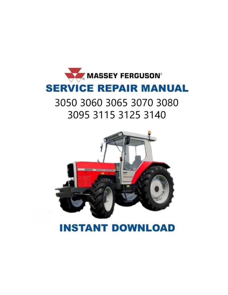 Massey Ferguson MF 3050 3060 3065 Tractor Service Manual PDF service repair manual cover