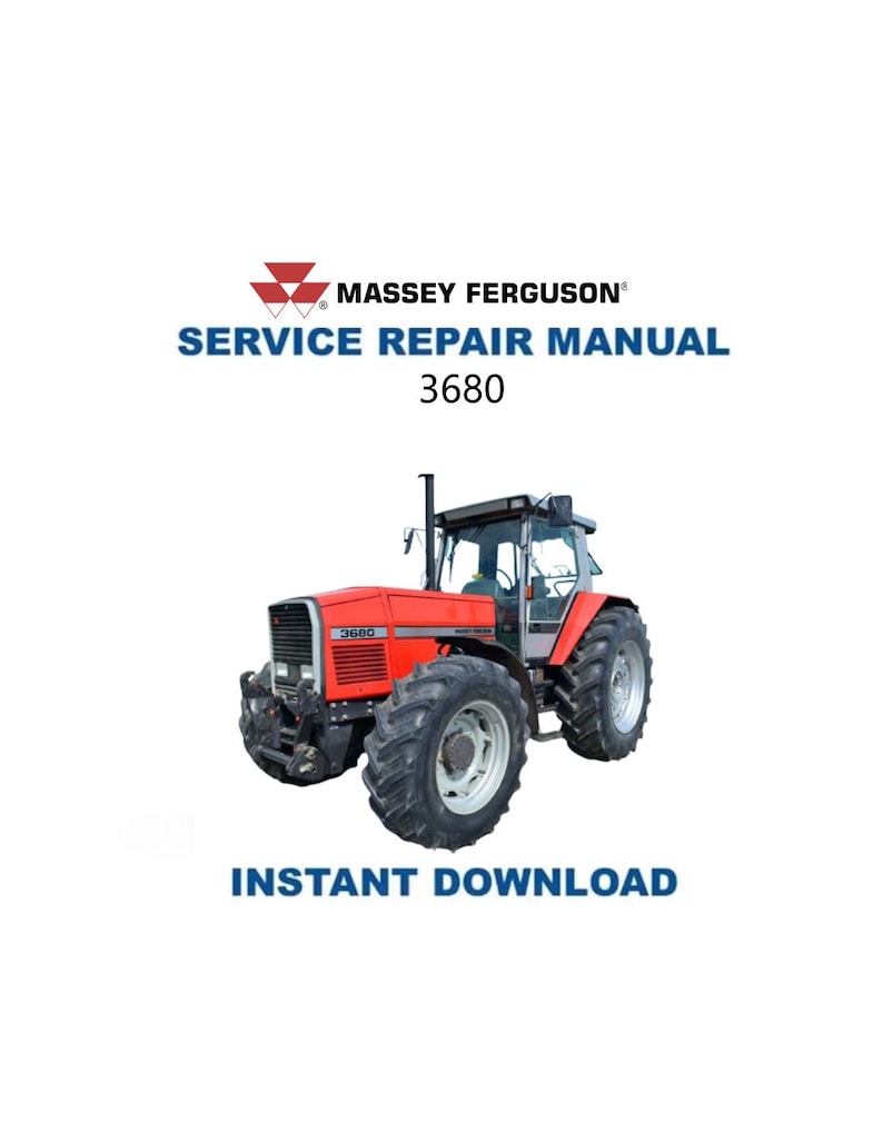 Massey Ferguson 3680 Tractor Service Manual PDF service repair manual cover