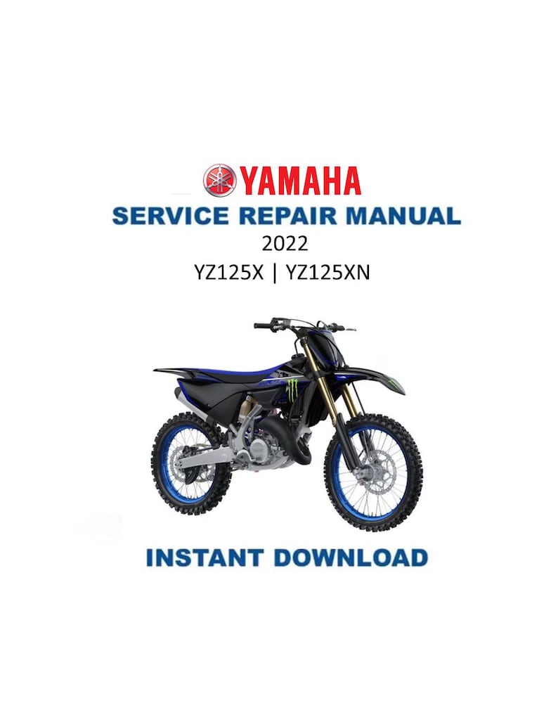 Yamaha YZ 125 Service Manual PDF service repair manual cover