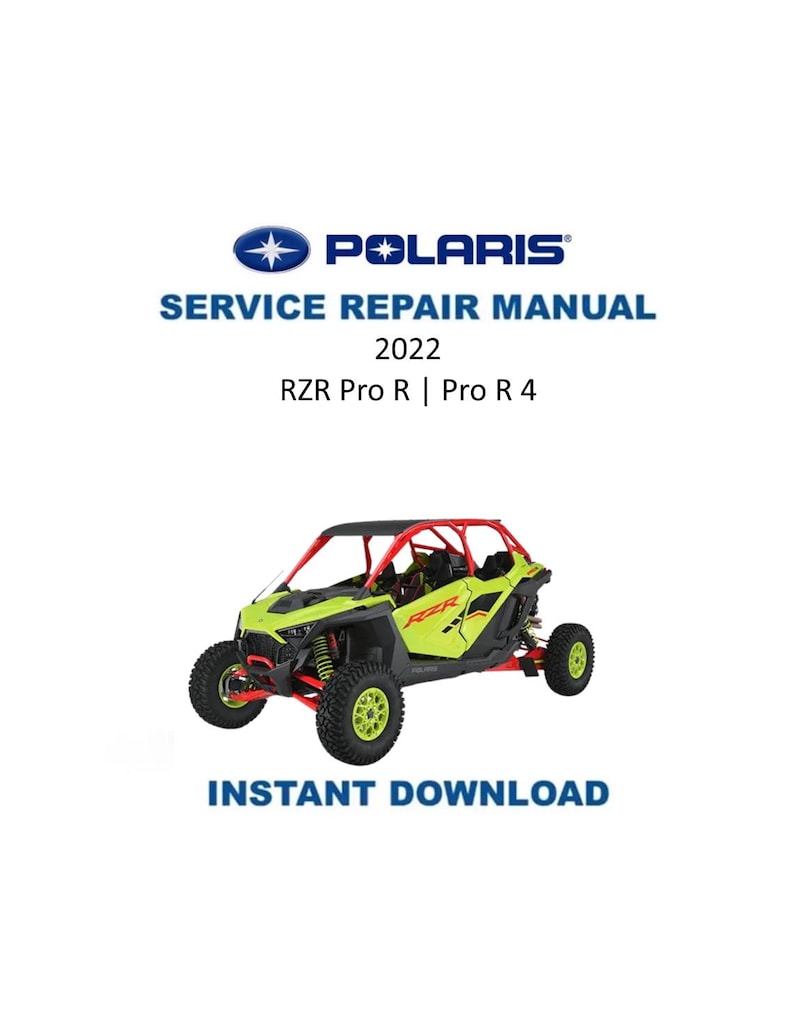 Polaris RZR Pro R Service Manual PDF service repair manual cover