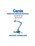 Genie TZ 34 20 Boom Lift Service Manual PDF service repair manual cover