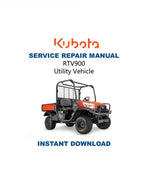 Kubota RTV 900 Utility Vehicle Service Manual PDF service repair manual cover