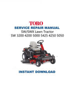 Toro SW SWX 3200 4200 5000 Tractor Service Manual PDF service repair manual cover