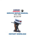 Johnson Evinrude 48-235 HP Service Manual PDF service repair manual cover