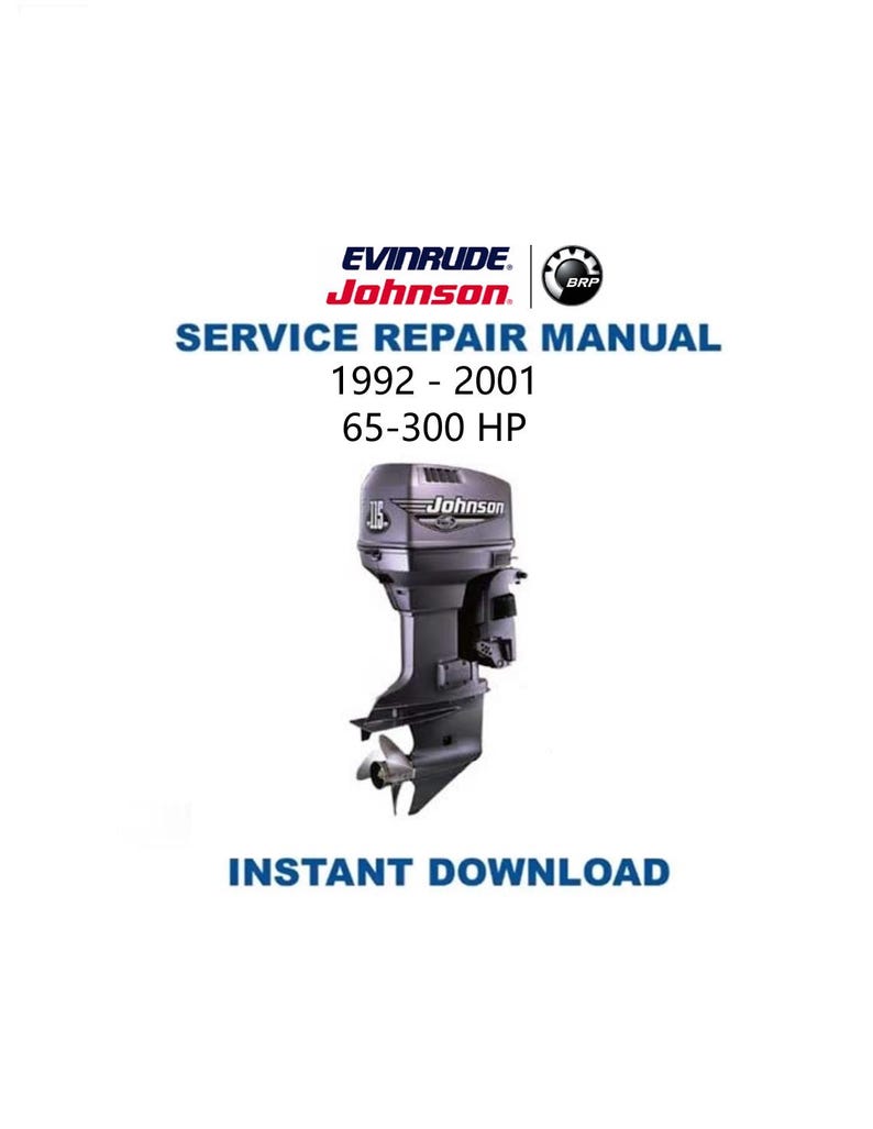 Johnson Evinrude 65 - 300 HP Service Manual PDF service repair manual cover