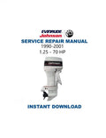 Johnson Evinrude 1.25 - 70 HP Service Manual PDF service repair manual cover