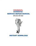 Honda BF25D BF30D Service Manual PDF service repair manual cover