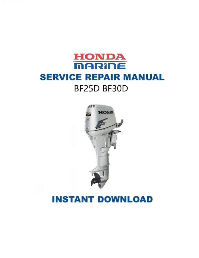 Honda BF25D BF30D Service Manual PDF service repair manual cover