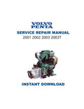 Volvo Penta 2001 2002 2003 2003T Service Manual PDF service repair manual cover
