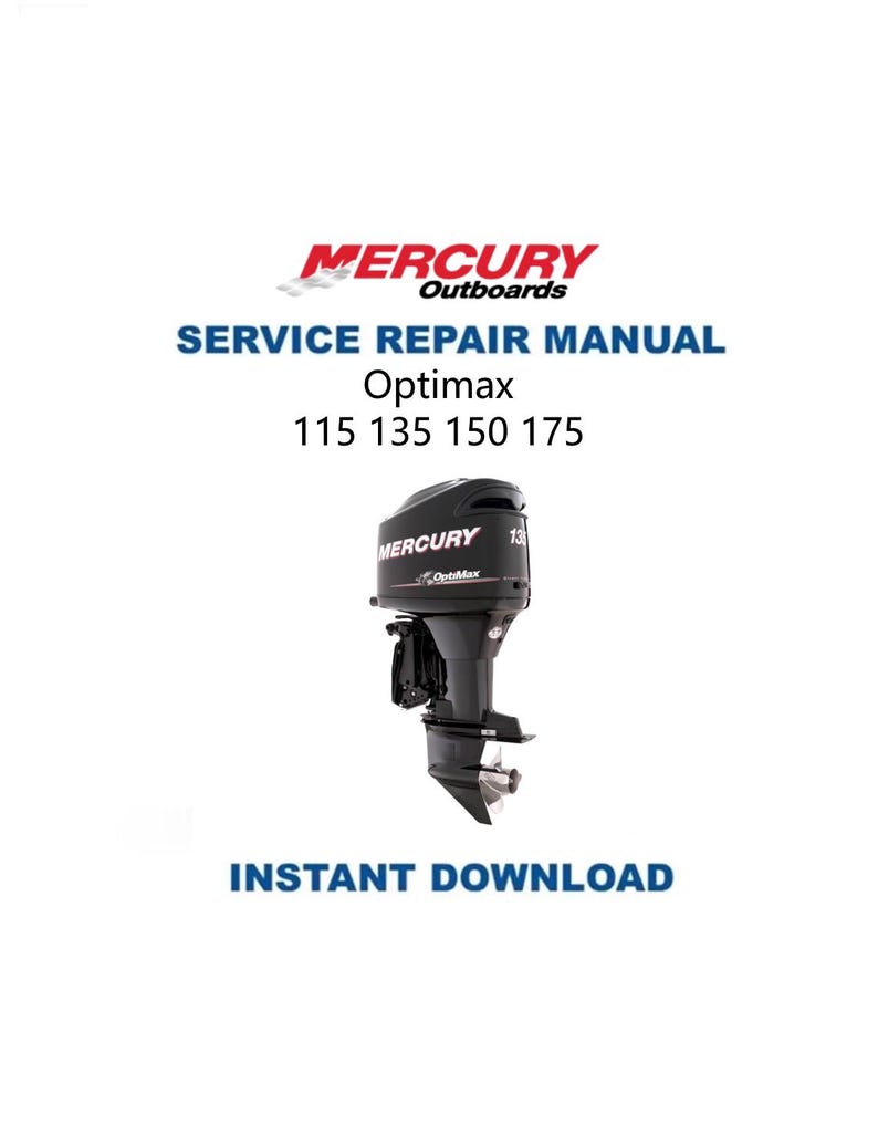 Mercury Optimax 115 135 150 175 Outboard Service Manual PDF service repair manual cover