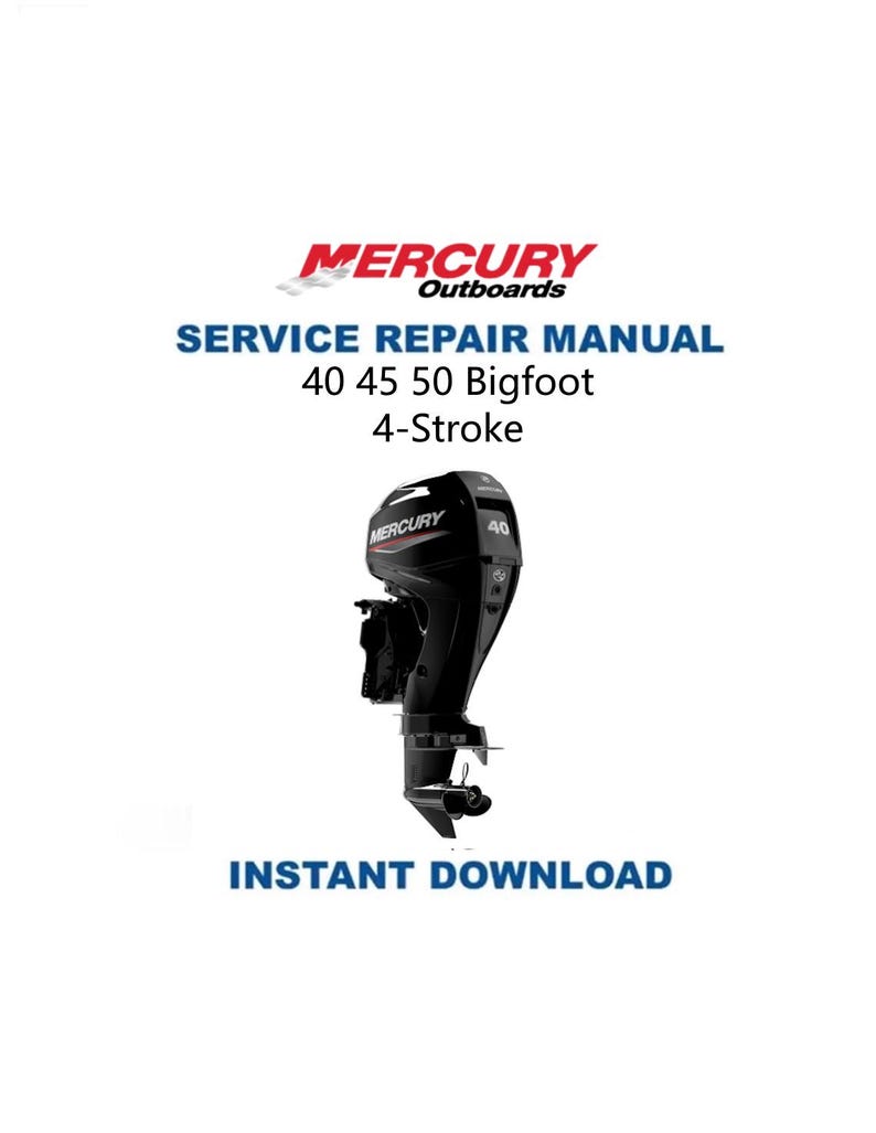 Mercury Mariner 40 45 50 Outboard Service Manual PDF service repair manual cover