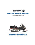2022 Skidoo Expedition 600 850 900 Service Manual PDF service repair manual cover