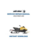 2023 Skidoo MXZ200 Service Manual PDF service repair manual cover