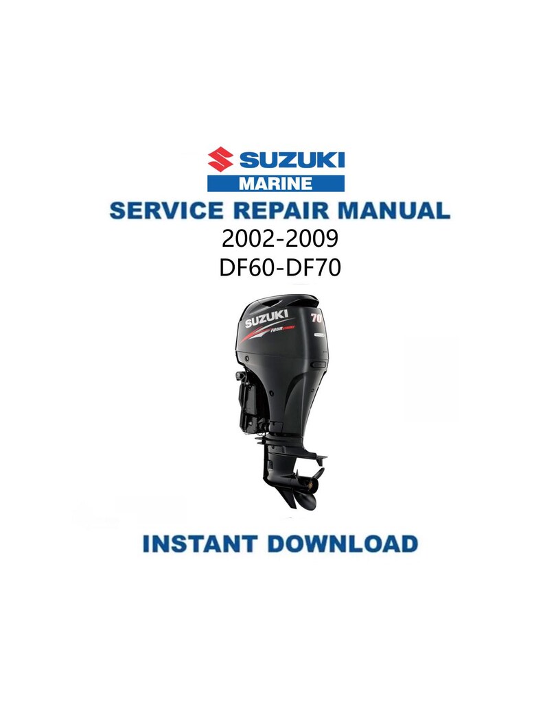 Suzuki DF60-DF70 Service Manual PDF service repair manual cover