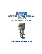 Suzuki 2HP - 225 HP Service Manual PDF service repair manual cover