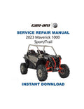 Can Am Maverick 1000 Sport Trail Service Manual PDF service repair manual cover