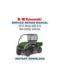 Kawasaki Mule 600 610 Service Manual PDF service repair manual cover