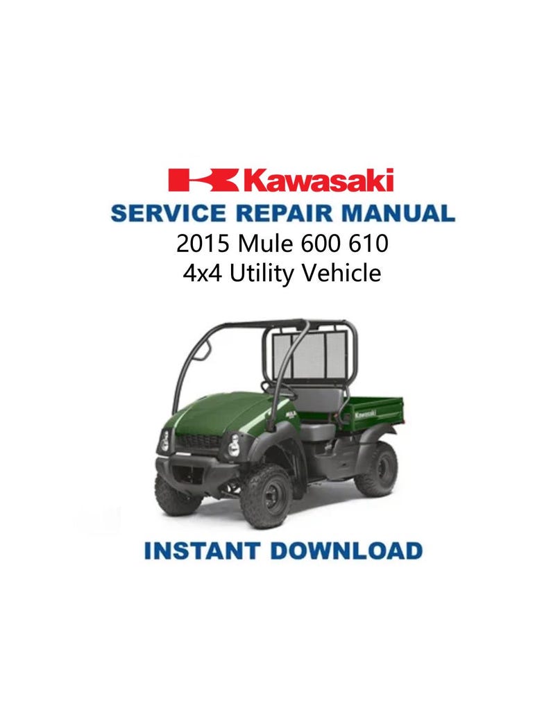 Kawasaki Mule 600 610 Service Manual PDF service repair manual cover