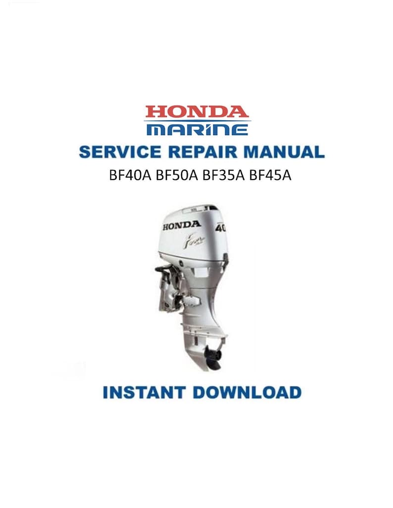 Honda BF40A BF50A Service Manual PDF service repair manual cover