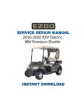 EZGO RXV Electric Service Manual PDF service repair manual cover