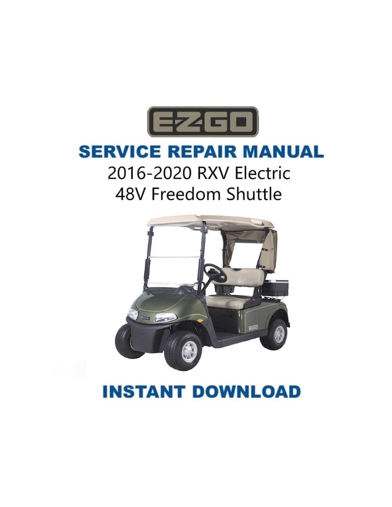 EZGO RXV Electric Service Manual PDF service repair manual cover
