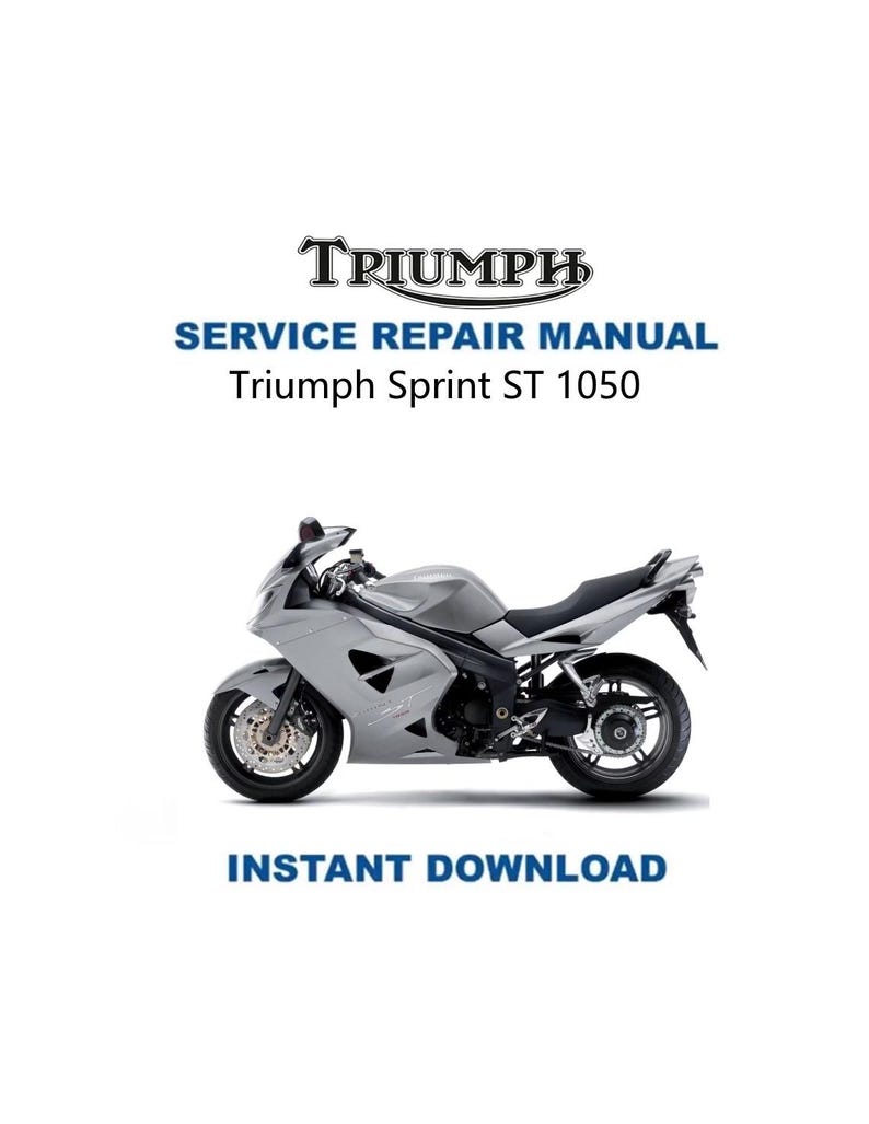 Triumph Sprint ST1050 Service Manual PDF service repair manual cover