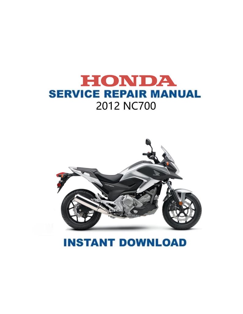 Honda NC 700 Service Manual PDF service repair manual cover