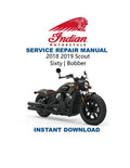 Indian Scout / Sixty / Bobber Service Manual PDF service repair manual cover