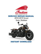 Indian Scout / Sixty / Bobber Service Manual PDF service repair manual cover
