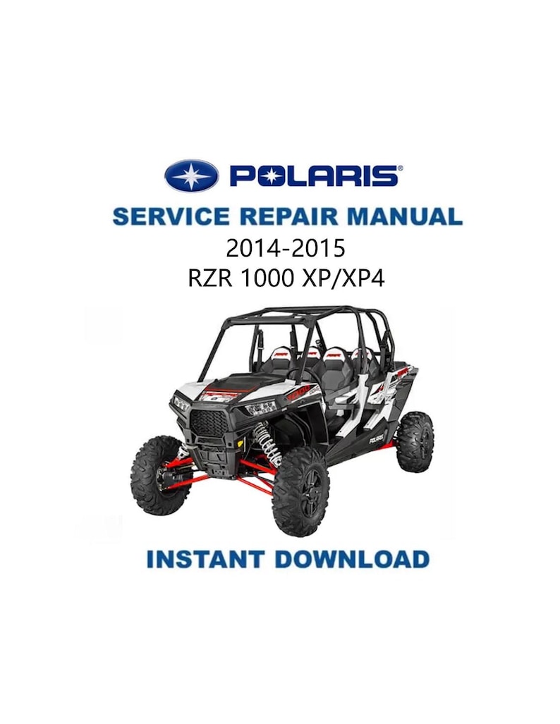 Polaris RZR 1000 XP XP4 Service Manual PDF service repair manual cover
