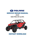 Polaris RZR Pro XP Service Manual PDF service repair manual cover