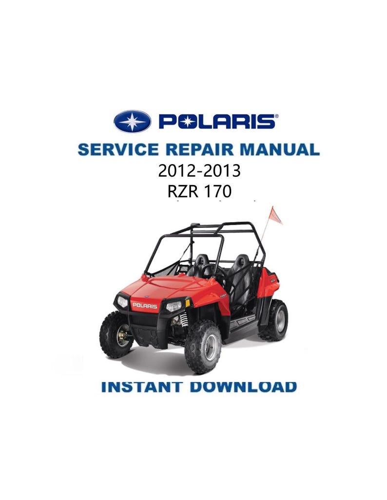 Polaris RZR 170 Service Manual PDF service repair manual cover