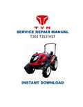 TYM T303 T353 HST Compact Tractor Service Manual PDF service repair manual cover