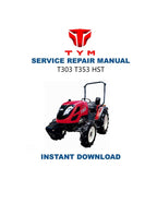 TYM T303 T353 HST Compact Tractor Service Manual PDF service repair manual cover
