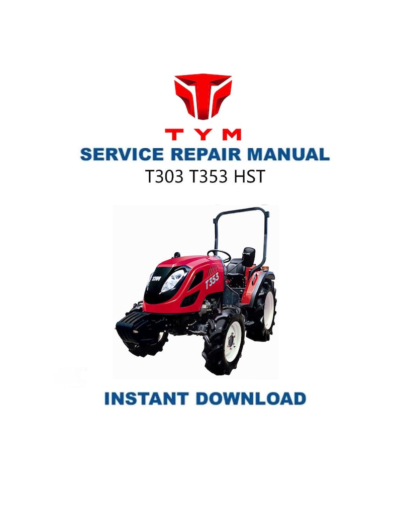 TYM T303 T353 HST Compact Tractor Service Manual PDF service repair manual cover