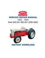 Ford NAA 600 800 2000 4000 Tractor Service Manual PDF service repair manual cover